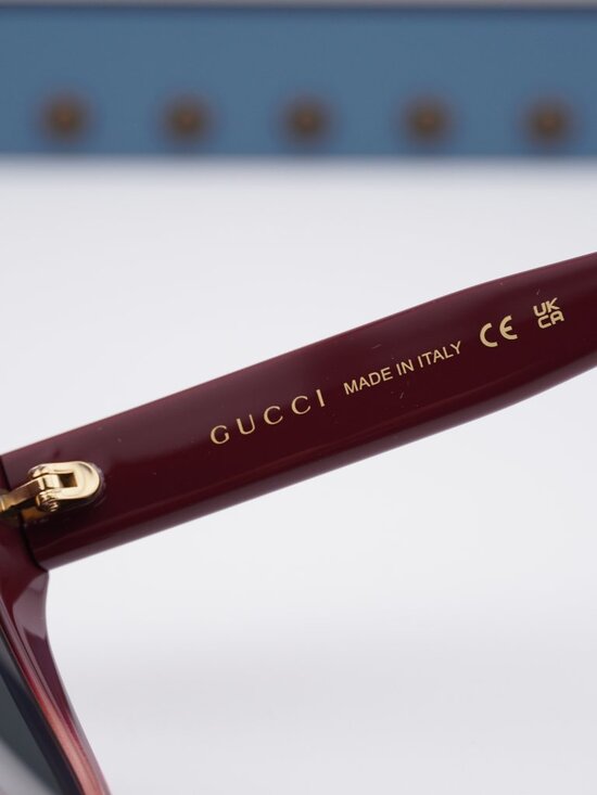 Gucci GG2102S 003 Square Sunglasses - Bordeaux Gradient \\ Grey main image 8